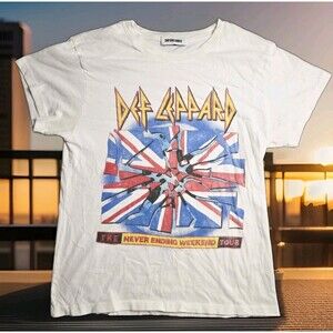 Daydreamer Def Leppard 1993 Tour Tee T-Shirt Union Jack Cotton Size Small USA